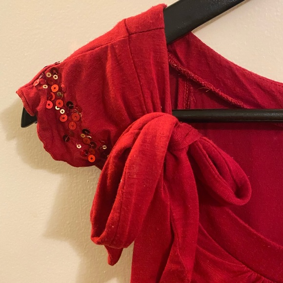 Style and Co red top with sequins - Picture 2 of 4